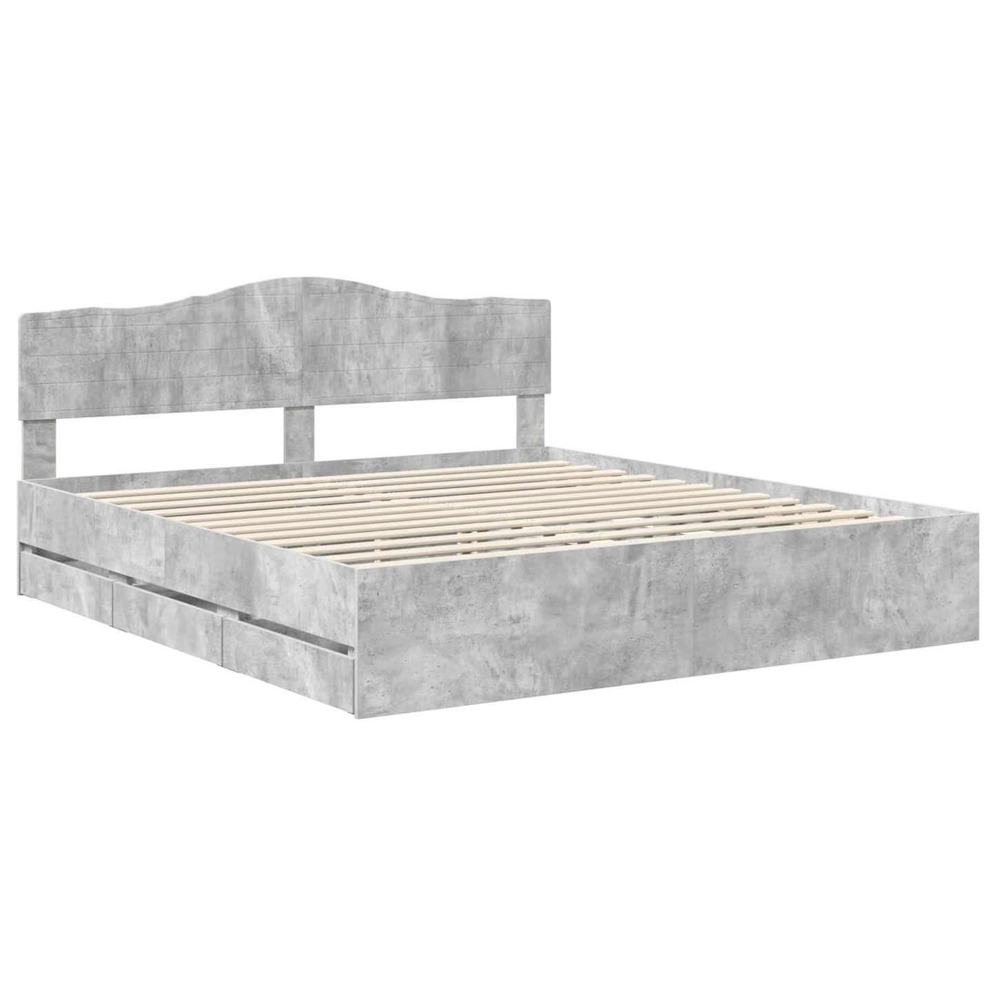 Bedframe met lade Beton Grijs 180 x 200 cm Ingenieurshout