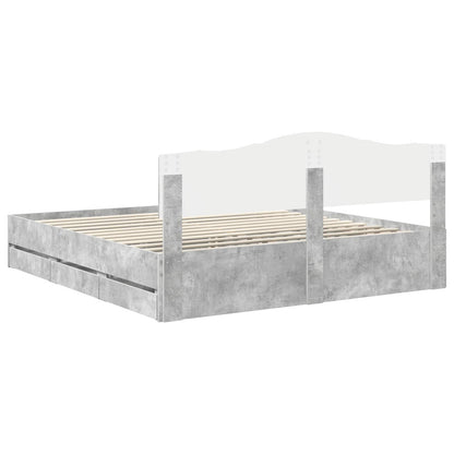 Bedframe met lade Beton Grijs 180 x 200 cm Ingenieurshout