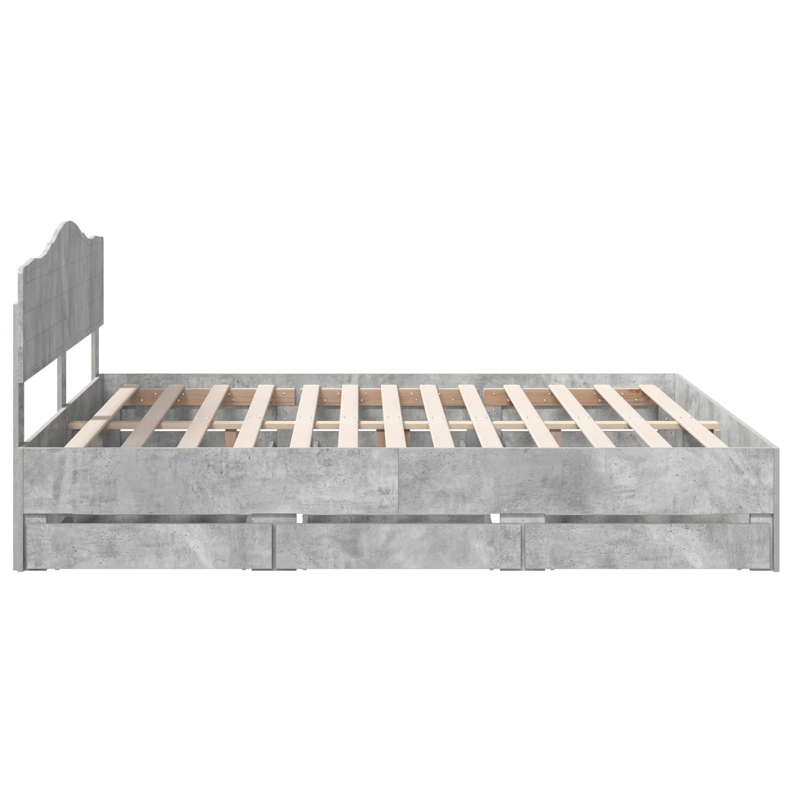 Bedframe met lade Beton Grijs 180 x 200 cm Ingenieurshout