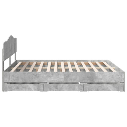 Bedframe met lade Beton Grijs 180 x 200 cm Ingenieurshout