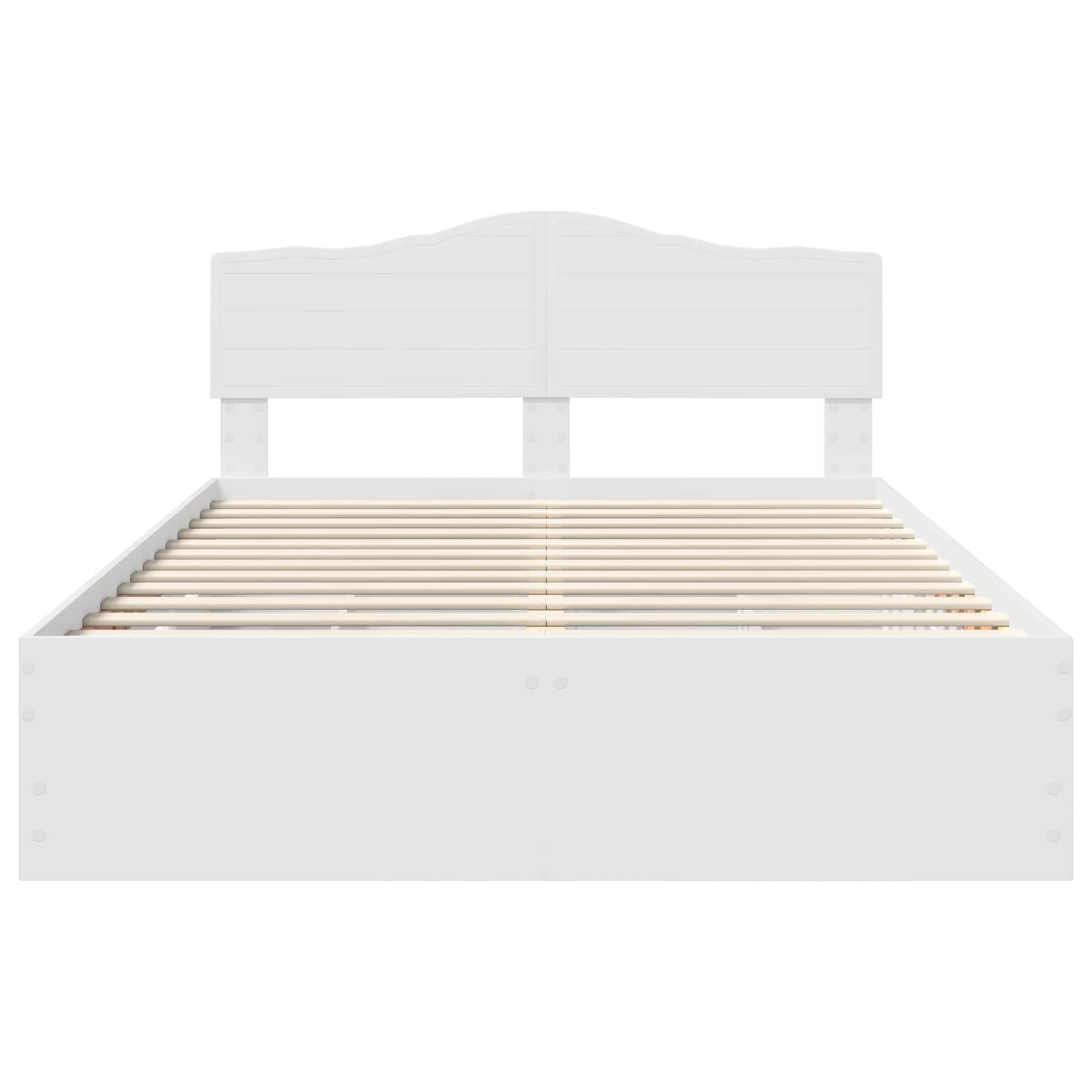 Bedframe met lade met opslag Wit 160 x 200 cm Ingenieurshout