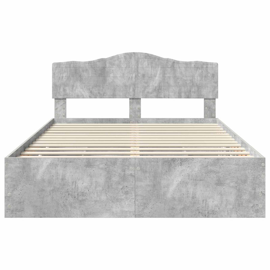 Bedframe met lade Beton Grijs 160 x 200 cm Ingenieurshout