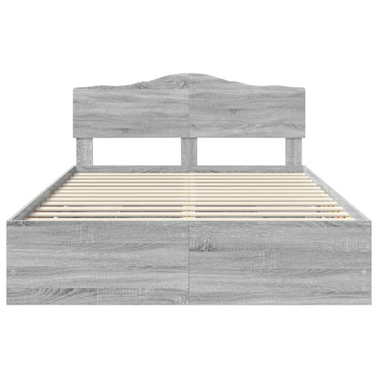 Bedframe met lade Grijs Sonoma 160 x 200 cm Ingenieurshout