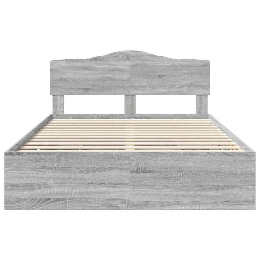 Bedframe met lade Grijs Sonoma 160 x 200 cm Ingenieurshout