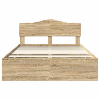 Bedframe met lade Sonoma Eiken 150 x 200 cm Ingenieurshout