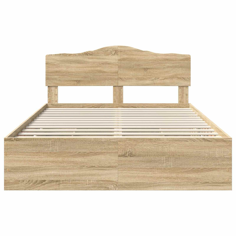 Bedframe met lade Sonoma Eiken 150 x 200 cm Ingenieurshout