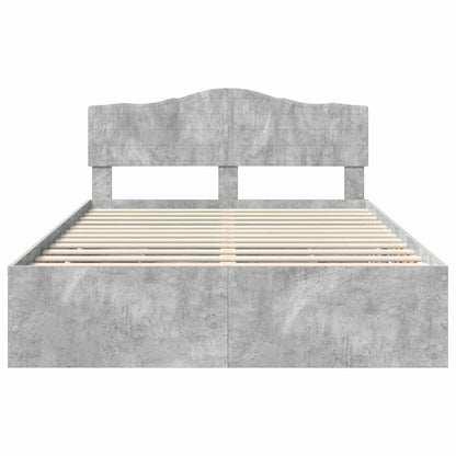 Bedframe met lade Beton Grijs 150 x 200 cm Ingenieurshout