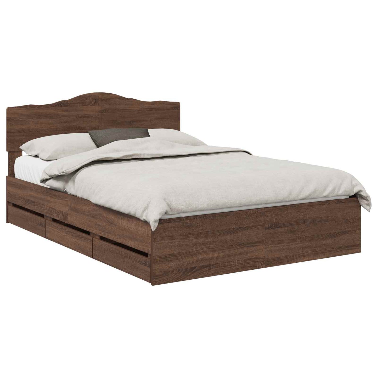 Bedframe met lade Bruin Eiken 150 x 200 cm Ingenieurshout
