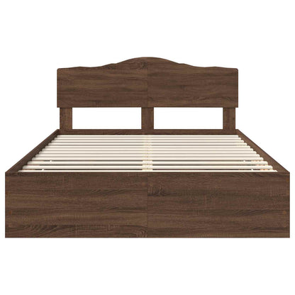 Bedframe met lade Bruin Eiken 150 x 200 cm Ingenieurshout