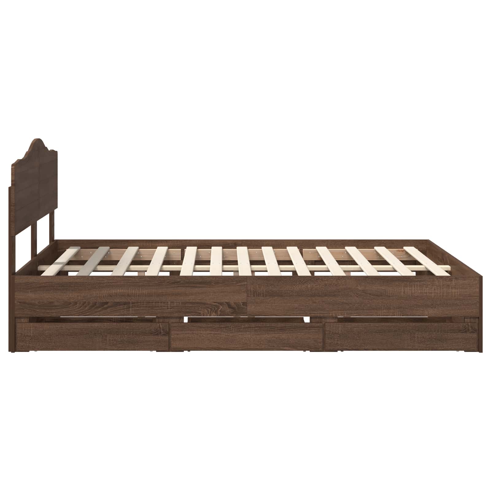 Bedframe met lade Bruin Eiken 150 x 200 cm Ingenieurshout