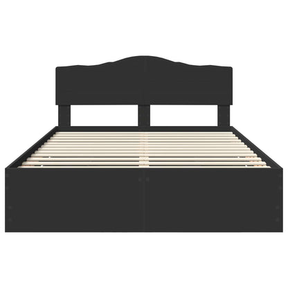 Bedframe met lade met opslag Zwart 140 x 200 cm Ingenieurshout