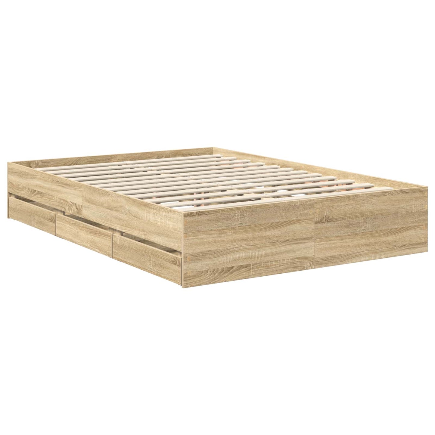Bedframe met lade Sonoma Eiken 140 x 200 cm Ingenieurshout