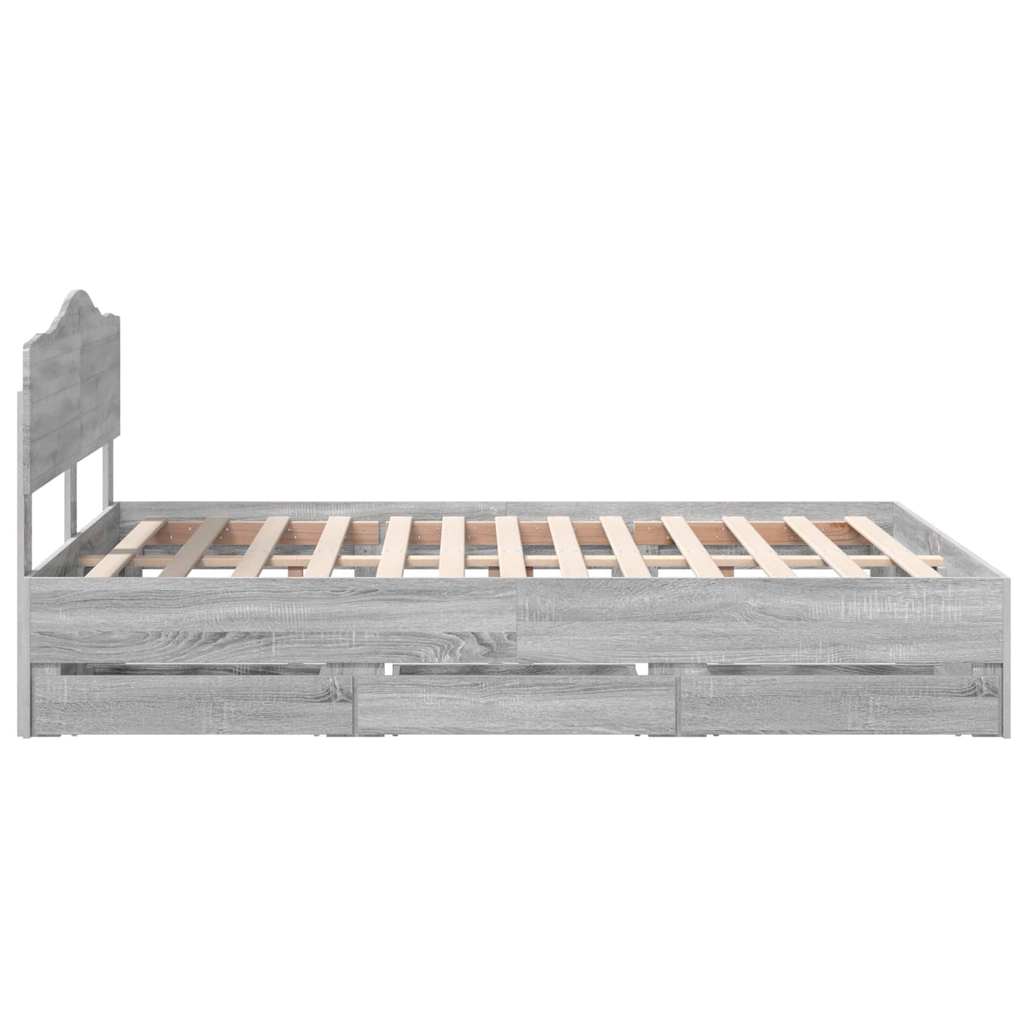Bedframe met lade Grijs Sonoma 140 x 200 cm Ingenieurshout