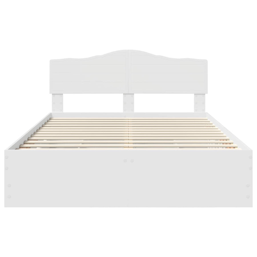 Bedframe met lade met opslag Wit 140 x 190 cm Ingenieurshout