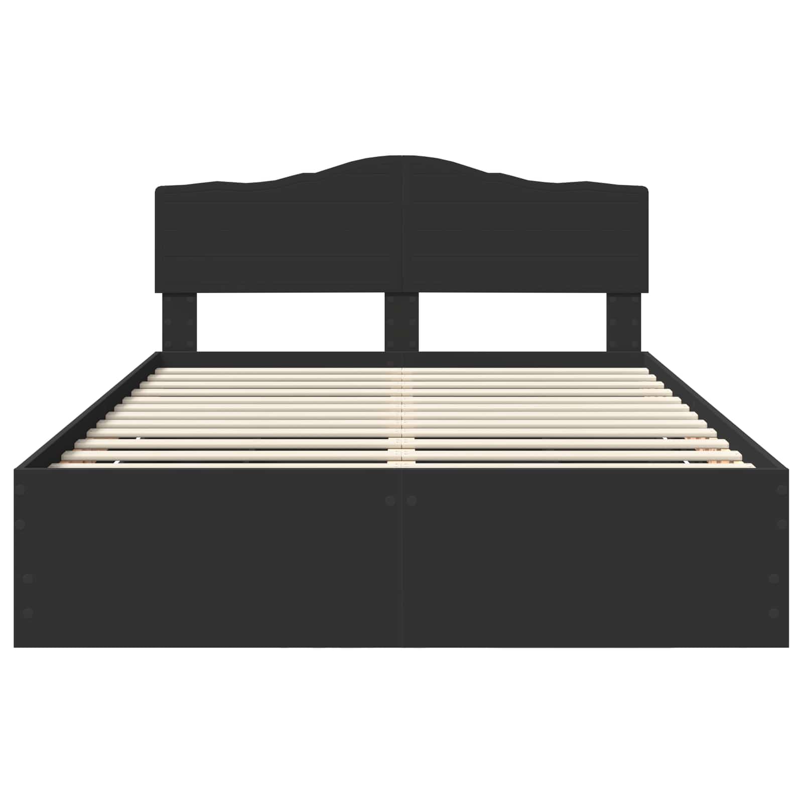 Bedframe met lade met opslag Zwart 140 x 190 cm Ingenieurshout