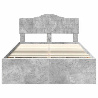 Bedframe met lade Beton Grijs 135 x 190 cm Ingenieurshout