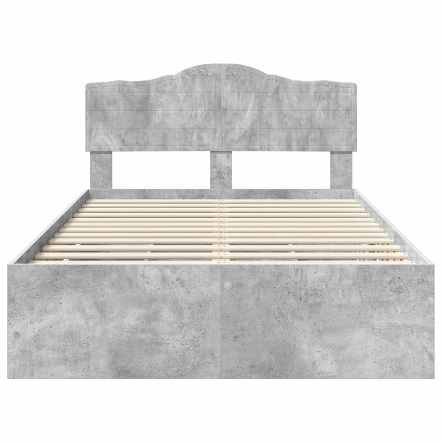 Bedframe met lade Beton Grijs 135 x 190 cm Ingenieurshout