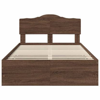 Bedframe met lade Bruin Eiken 135 x 190 cm Ingenieurshout