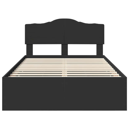 Bedframe met lade met opslag Zwart 120 x 190 cm Ingenieurshout