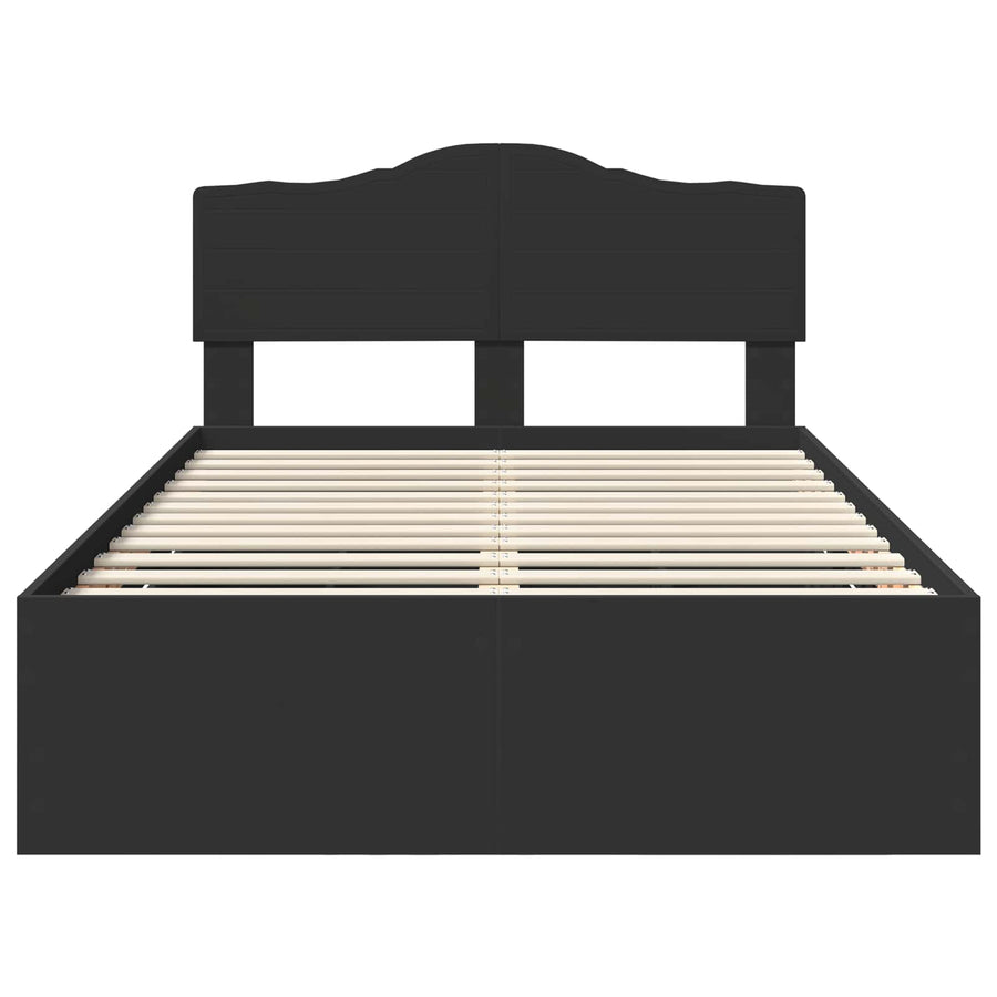 Bedframe met lade met opslag Zwart 120 x 190 cm Ingenieurshout