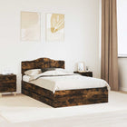 Bed frame with drawer Smoked oak 120 x 190 cm Engineered wood