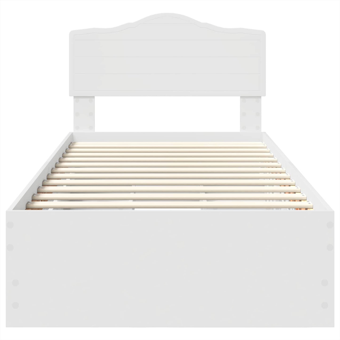 Bedframe met lade met hoofdeinde Wit 90 x 200 cm Ingenieurshout