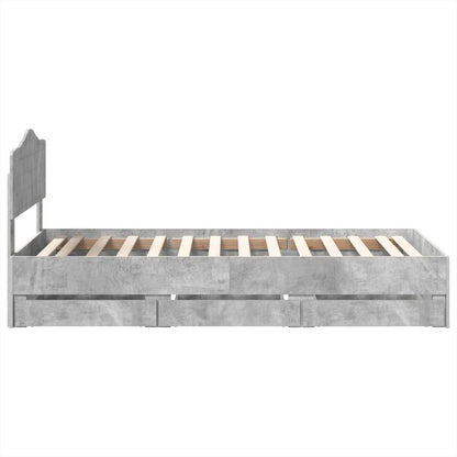 Bedframe met lade Beton Grijs 90 x 200 cm Ingenieurshout