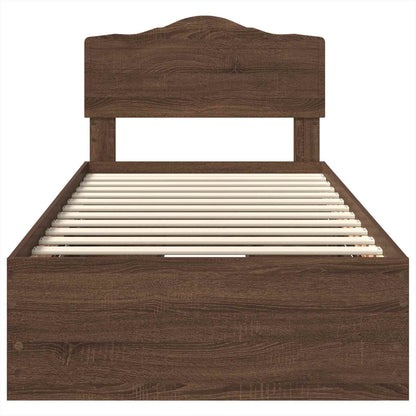 Bedframe met lade Bruin Eiken 90 x 200 cm Ingenieurshout