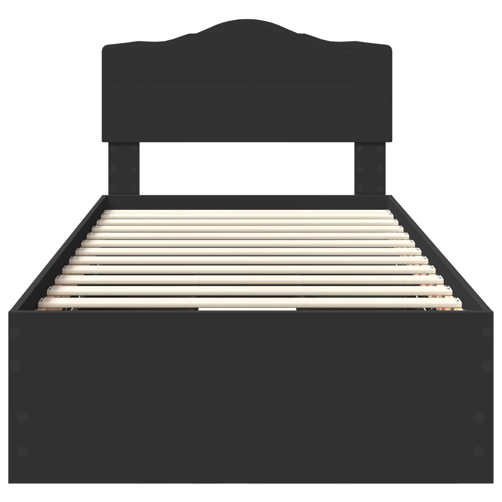 Bedframe met lade met opslag Zwart 90 x 190 cm Ingenieurshout