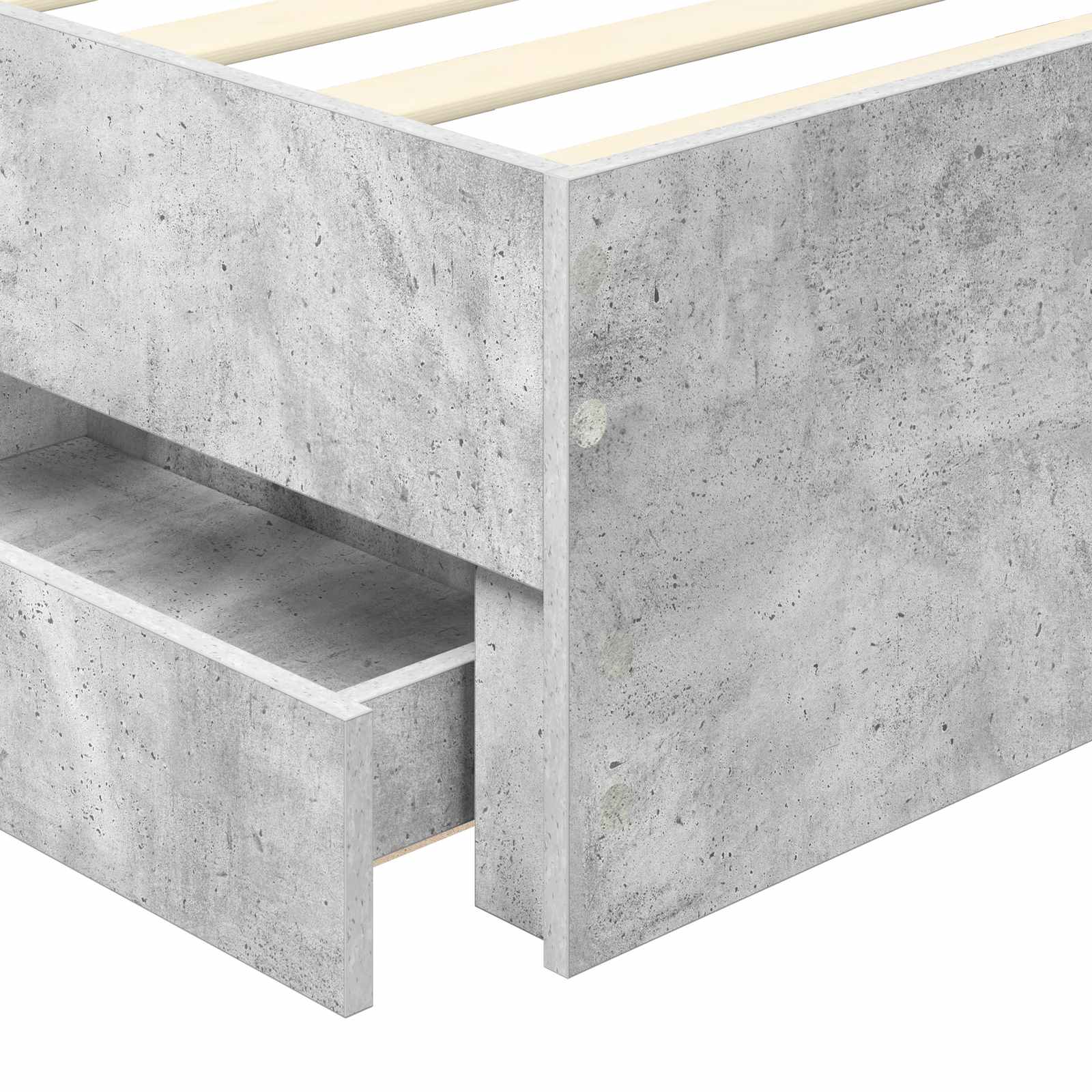 Bedframe met lade Beton Grijs 90 x 190 cm Ingenieurshout