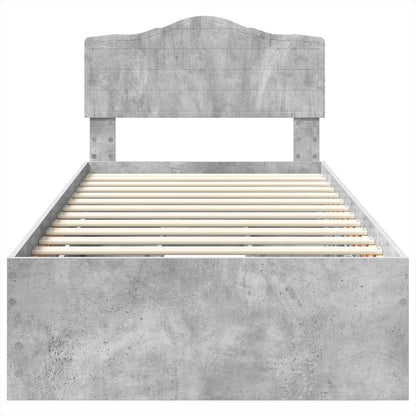 Bedframe met lade Beton Grijs 90 x 190 cm Ingenieurshout