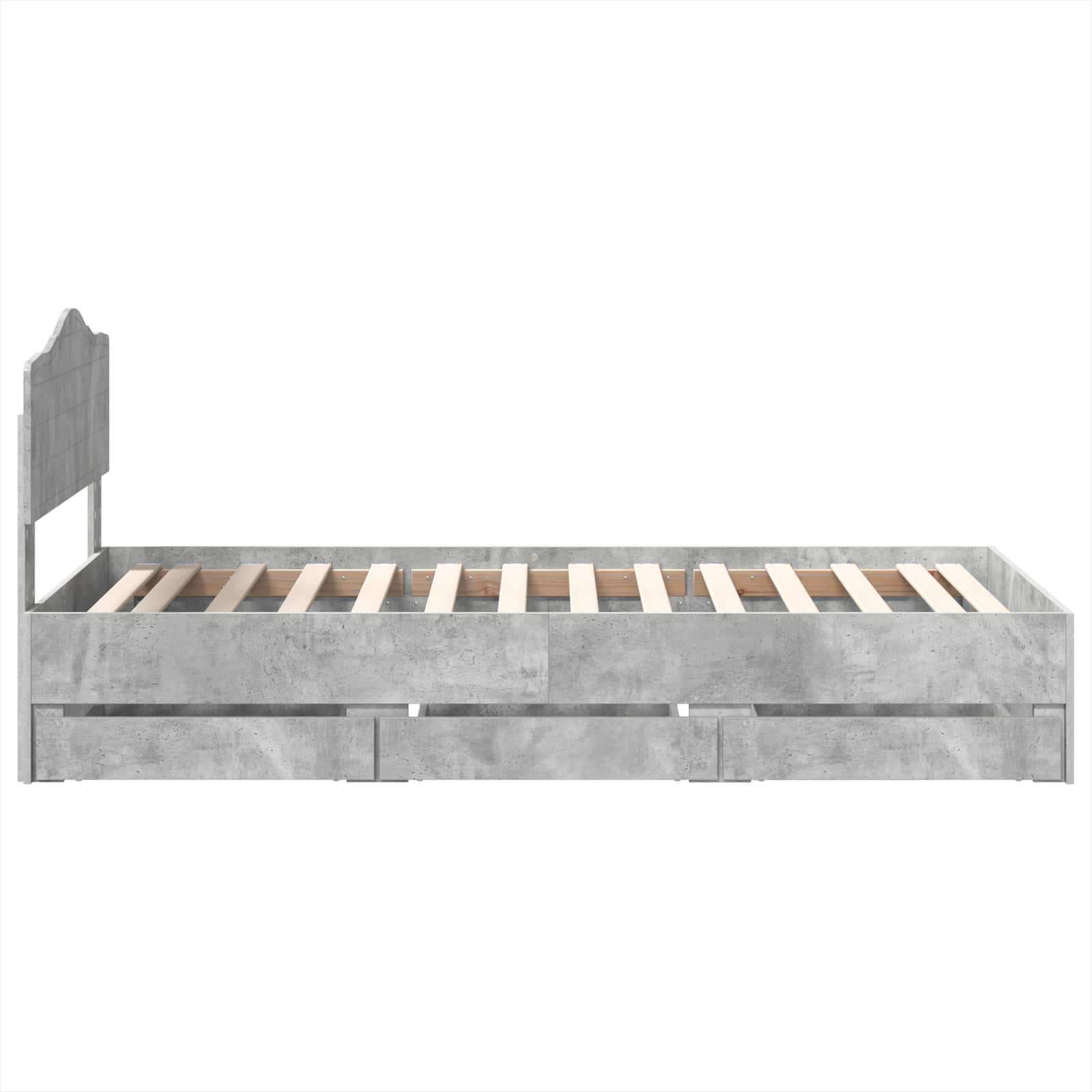 Bedframe met lade Beton Grijs 90 x 190 cm Ingenieurshout