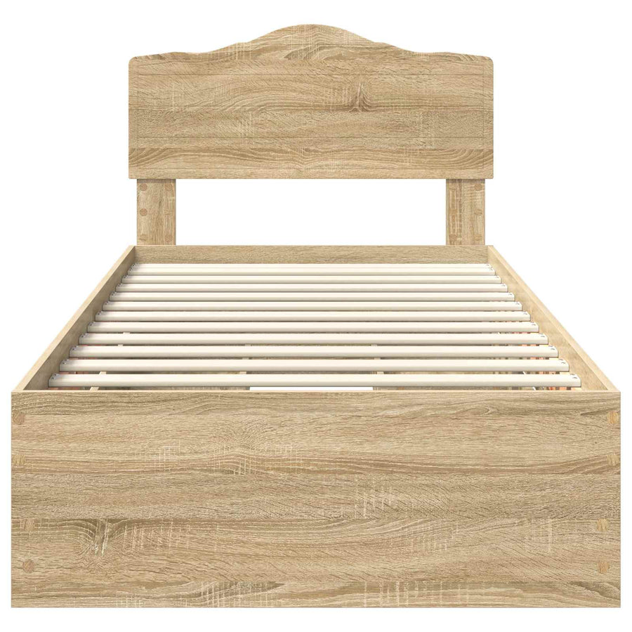 Bedframe met lade Sonoma Eiken 75 x 190 cm Ingenieurshout
