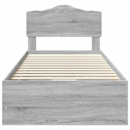 Bedframe met lade Grijs Sonoma 75 x 190 cm Ingenieurshout