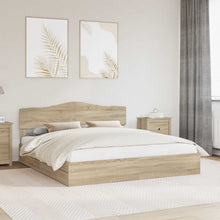 Opslag bed met lade Sonoma Eiken 180 x 200 cm Bewerkt hout