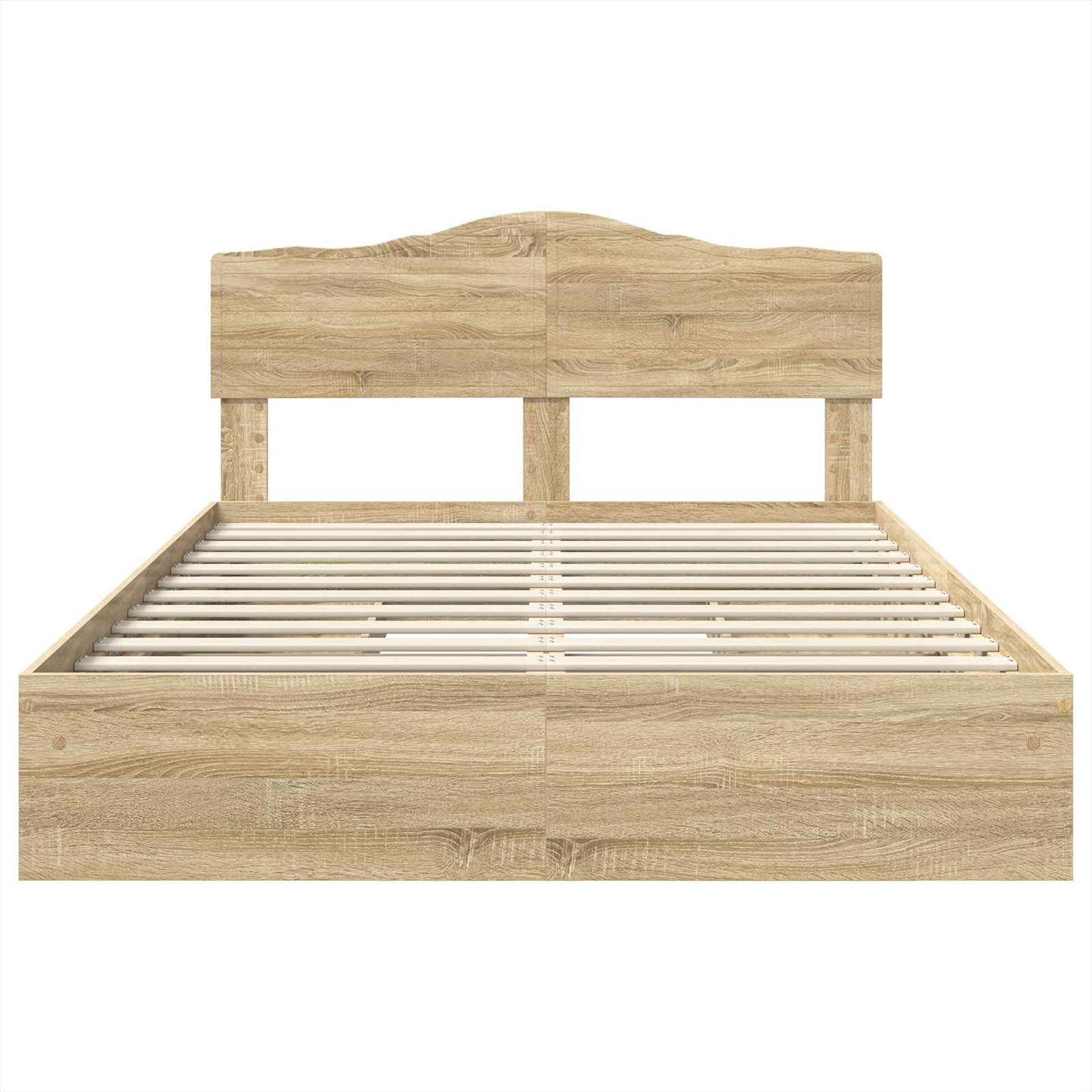Opslag bed met lade Sonoma Eiken 150 x 200 cm Bewerkt hout