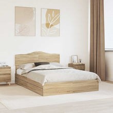 Opslag bed met lade Sonoma Eiken 140 x 190 cm Bewerkt hout