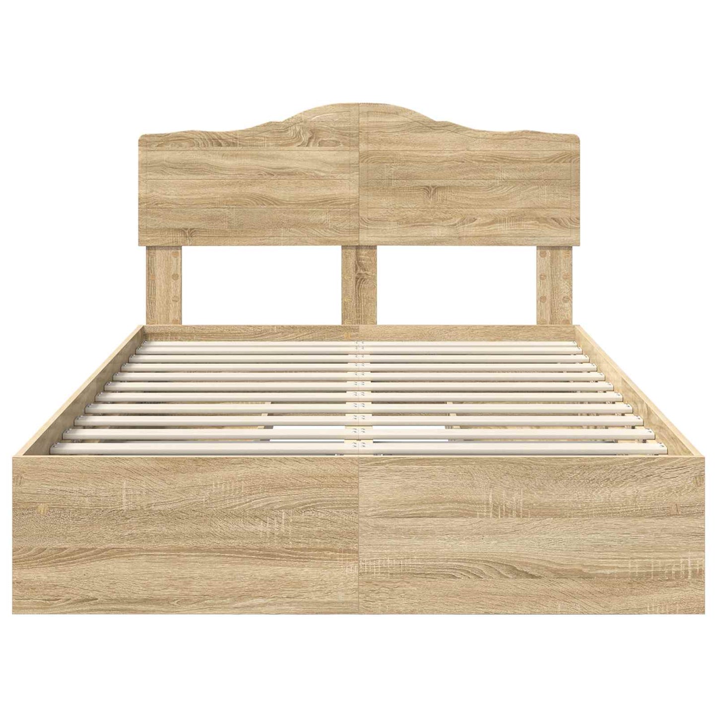Opslag bed met lade Sonoma Eiken 135 x 190 cm Bewerkt hout
