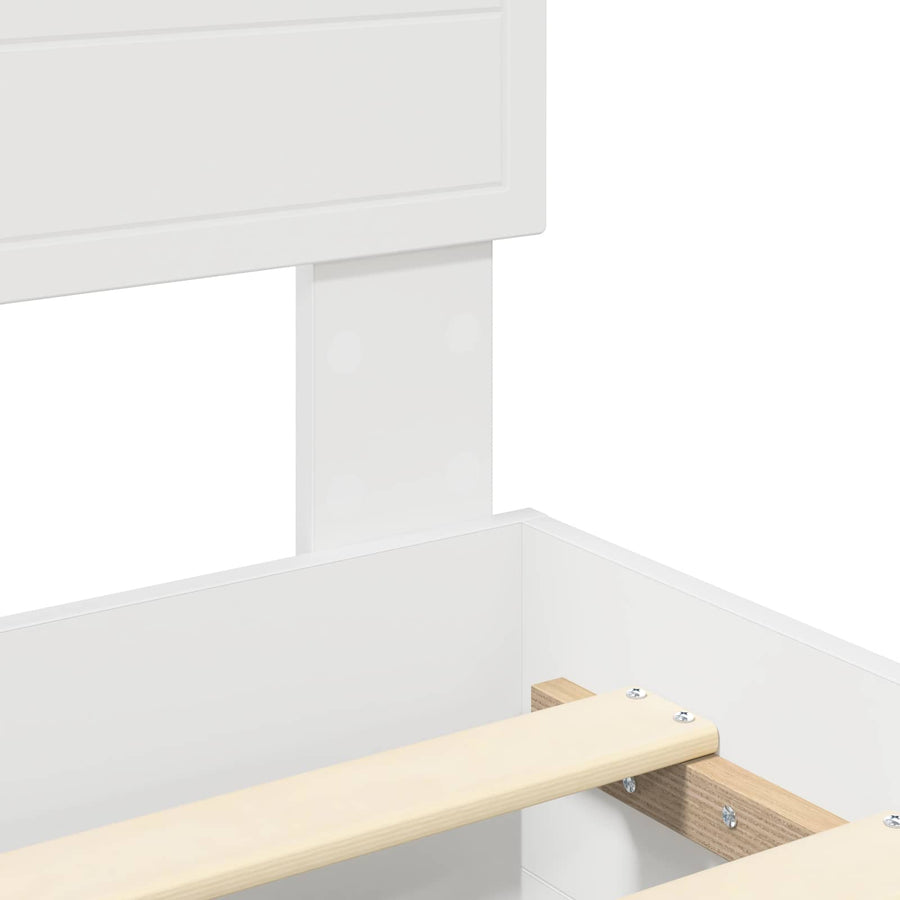 Bedframe met hoofdeinde met lade Wit 180 x 200 cm Bewerkt hout