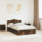 Bed frame with headboard Smoked oak 120 x 190 cm Engineered wood