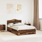 Bed frame with headboard Reclaimed Wood 120 x 190 cm Engineered wood