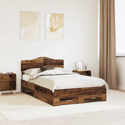 Bedframe 120x190 cm oudhout bewerkt hout