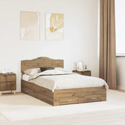 Bedframe 120x190 cm bewerkt hout met lades