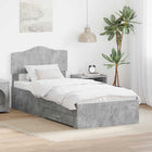 Bedframe beton grijs 70x190 cm bewerkt hout