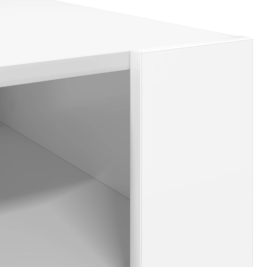 Salontafel met opslag Wit 92 x 53 x 45 cm Bewerkt hout