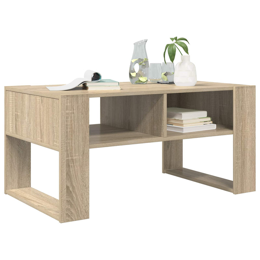 Salontafel met opslag Sonoma Eiken 92 x 53 x 45 cm Bewerkt hout