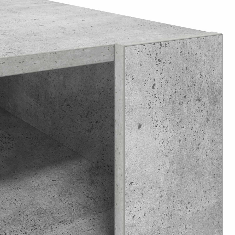 Salontafel met opslag Beton Grijs 92 x 53 x 45 cm Bewerkt hout