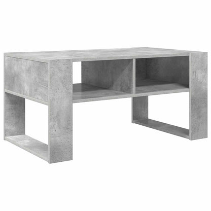 Salontafel met opslag Beton Grijs 92 x 53 x 45 cm Bewerkt hout