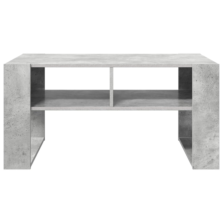 Salontafel met opslag Beton Grijs 92 x 53 x 45 cm Bewerkt hout