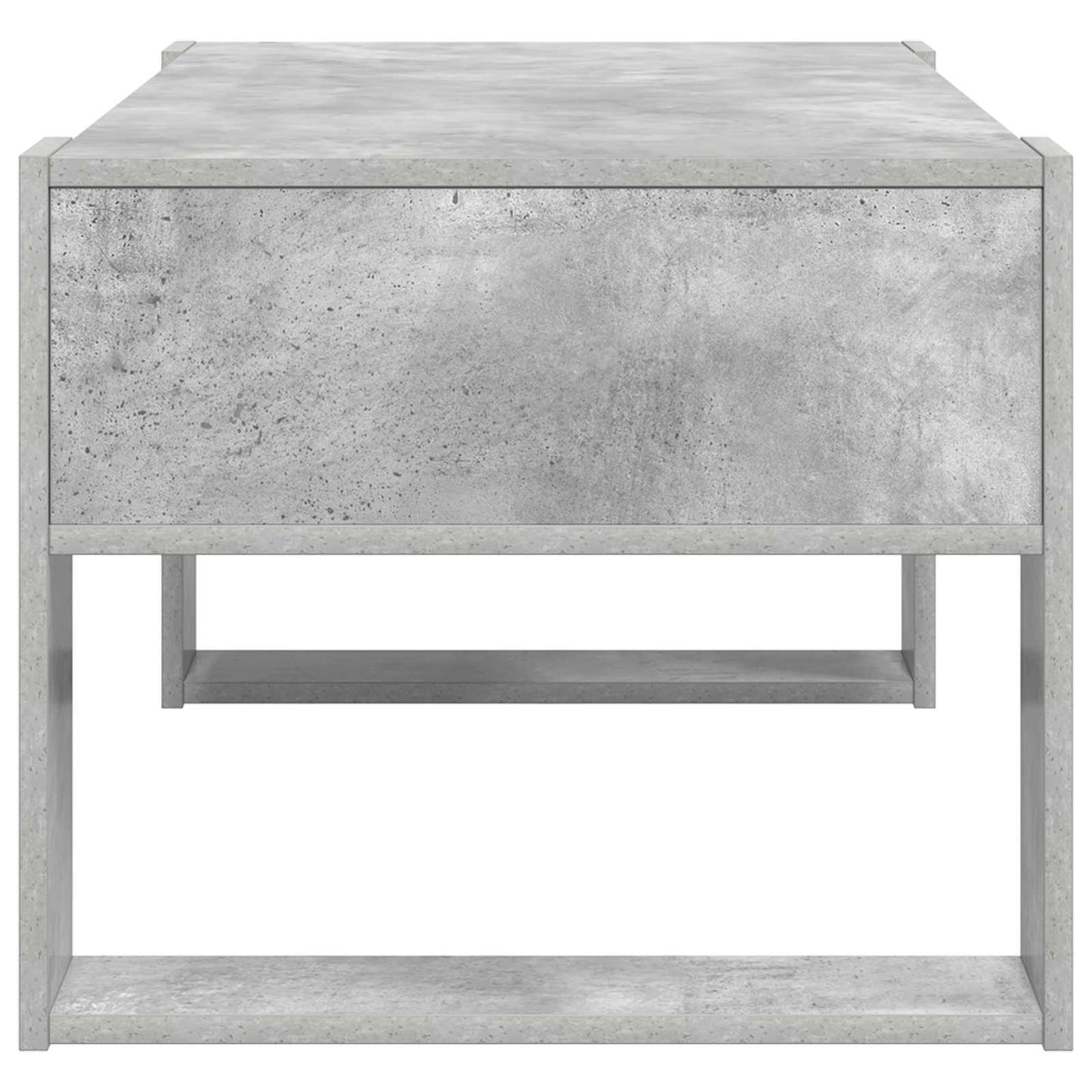 Salontafel met opslag Beton Grijs 92 x 53 x 45 cm Bewerkt hout
